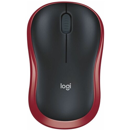 Мышь беспроводная Logitech M185 1000 dpi USB черныйкрасный 910-002237 193000₽