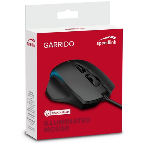 PC Мышь проводная Speedlink Garrido Illuminated Mouse black (SL-610006-BK) геймпад беспроводной speedlink torid gamepad wireless black sl 6576 bk