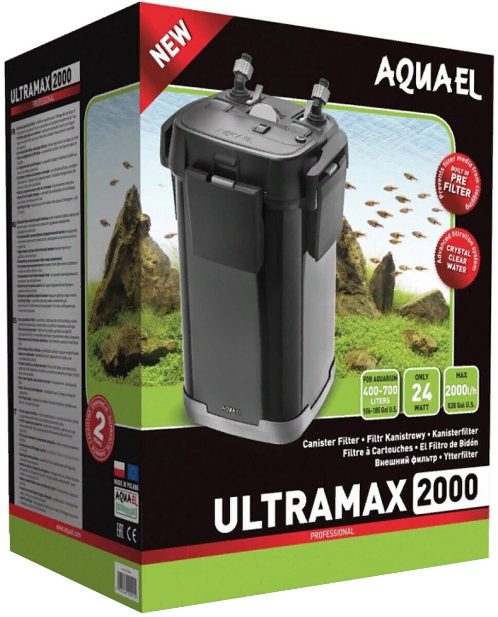 Внешний фильтр Aquael Ultramax 2000 2000 л/ч для аквариумов объемом до 700 л (1 шт)