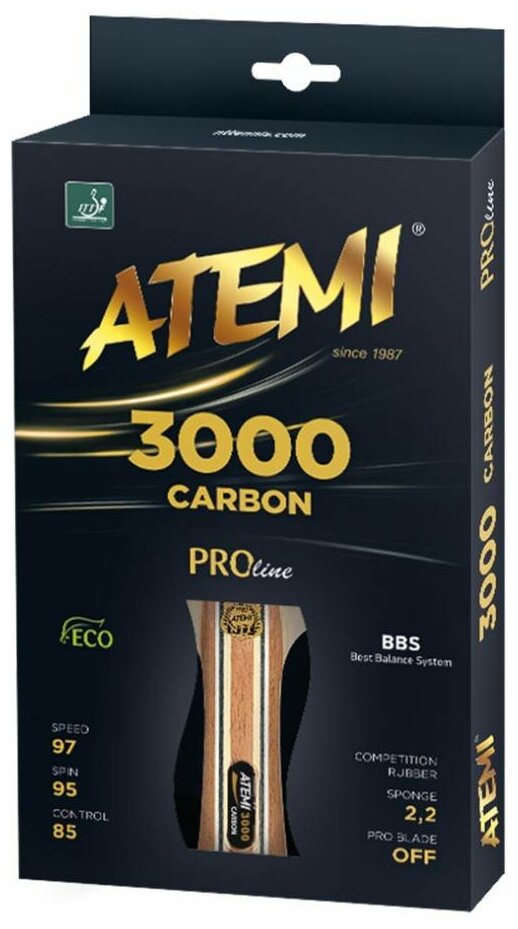 Ракетка для настольного тенниса ATEMI PRO 3000 CV 2020