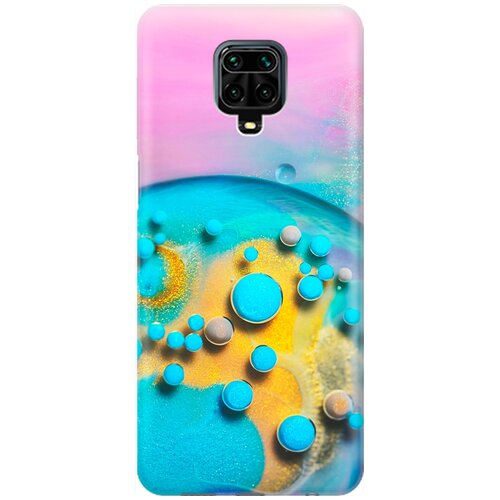 фото Ультратонкий силиконовый чехол-накладка для xiaomi redmi note 9s / note 9 pro с принтом "цветные капли" gosso