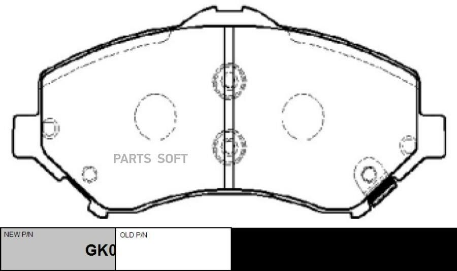 CTR GK0121 GK0121_колодки дисковые передние!\ Jeep Wrangler 2.8CRDi/3.8 V6 07