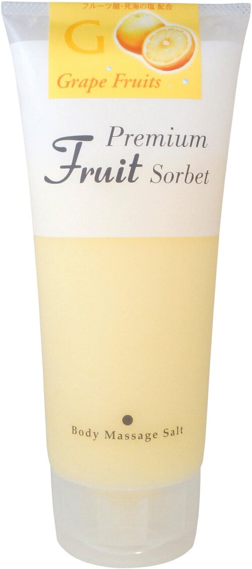 Премиальный фруктовый скраб-сорбет для тела на основе соли Cosmepro Premium Fruit Sorbet Body Massage Salt Grape Fruits, 500 г