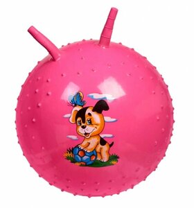 Мяч попрыгун массажный детский 45 см розовый
