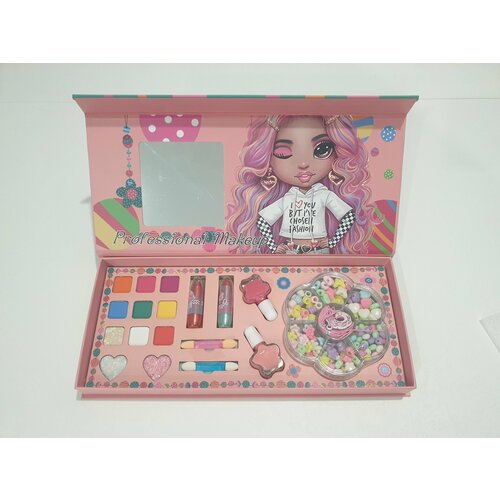 Подарочный набор детской декоративной косметики и создания украшений для девочек 2в1, Make Up Series