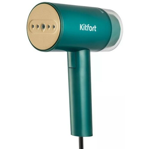 Отпариватель Kitfort КТ-981, ручной, 1200 Вт, 100 мл, 15 г/мин, шнур 1.9 м, цвет изумрудный