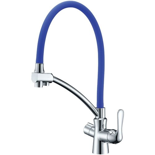 Смеситель Lemark Comfort LM3070C-Blue для кухни с подключением к фильтру с питьевой водой смеситель для кухни с подключением к фильтру с питьевой водой lemark comfort lm3070c