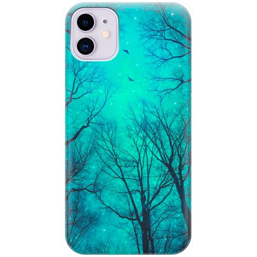 фото Re:pa накладка transparent для apple iphone 11 с принтом "голубое небо в ветках"