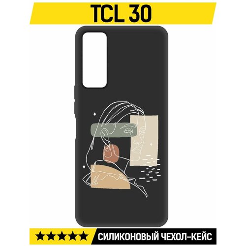 Чехол-накладка Krutoff Soft Case Уверенность для TCL 30 черный чехол накладка krutoff soft case уверенность для tcl 30e черный