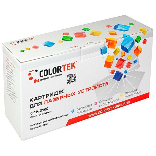 Тонер-картридж Colortek TK-3100, черный, для лазерного принтера, совместимый