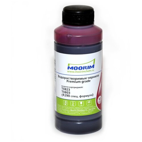 Чернила Moorim для Epson R290,P50,L800 специальная формула Premium Dye 100g Magenta