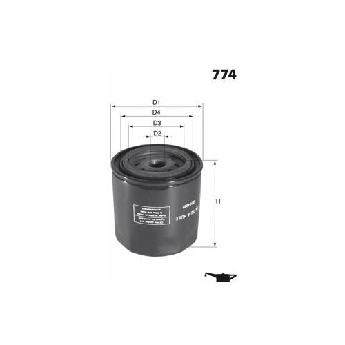 Фильтр масляный двигателя Mecafilter ELH4758