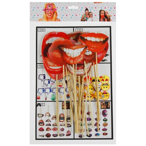 фото Карнавальный набор для фотосессии "губки"" 20 предметов сима-ленд