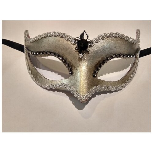 Венецианская маска Volpina, серебряная (11905) венецианская маска volpina золотая с черным узором 10307