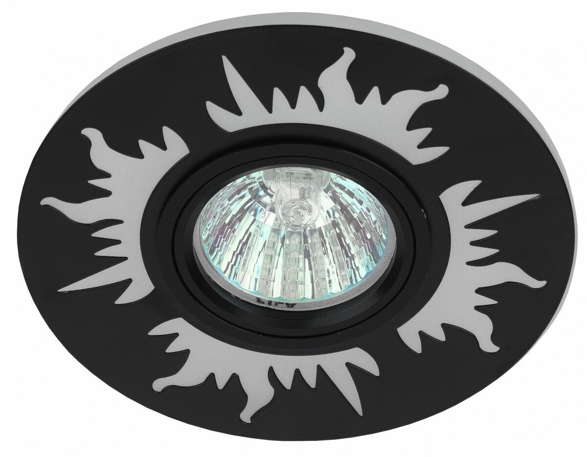 ЭРА DK LD30 BK Светильник ЭРА декор cо светодиодной подсветкой MR16, 220V, max 11W, черный (50/800)