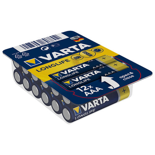 Батарейки VARTA LONGLIFE POWER ААА big box 12,12 шт, мизинчиковые