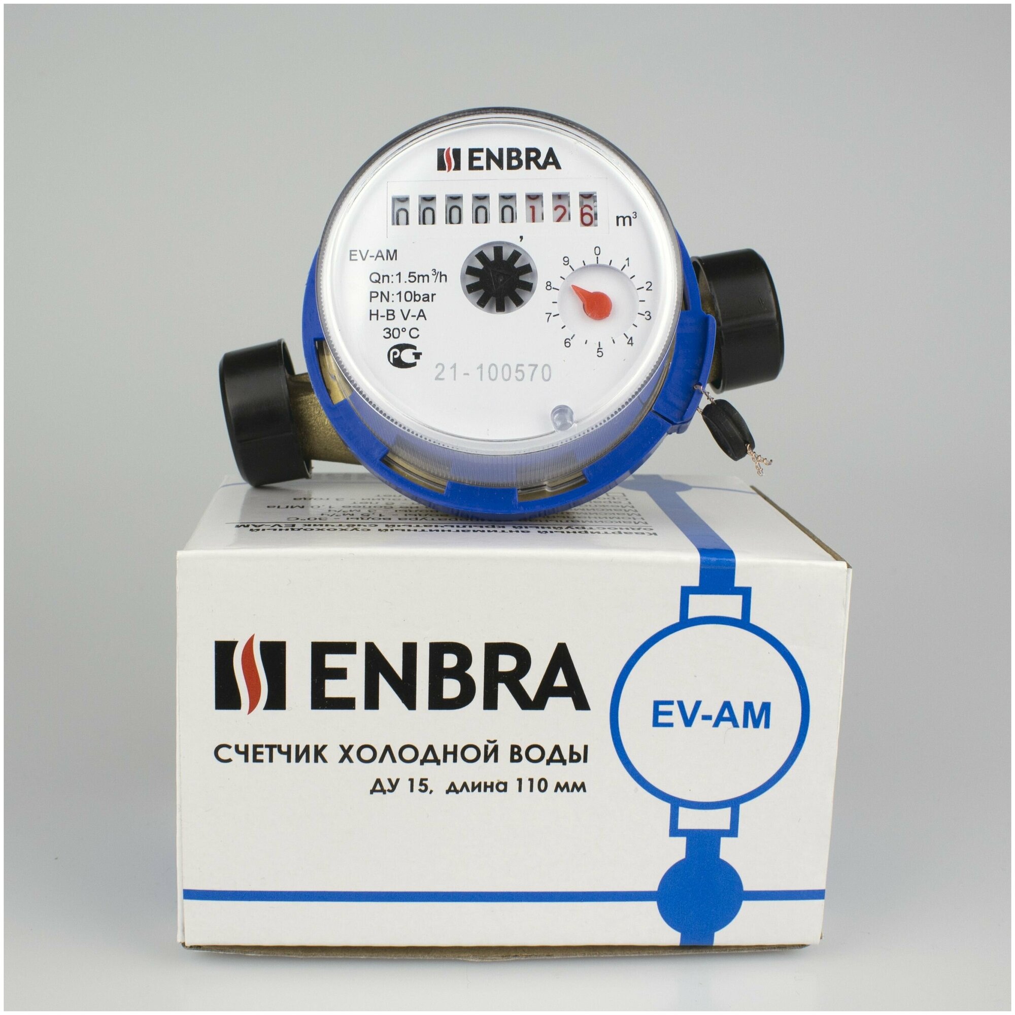 Водосчетчик Счетчик воды холодной ENBRA EV-AM 110мм ХВС - фотография № 4