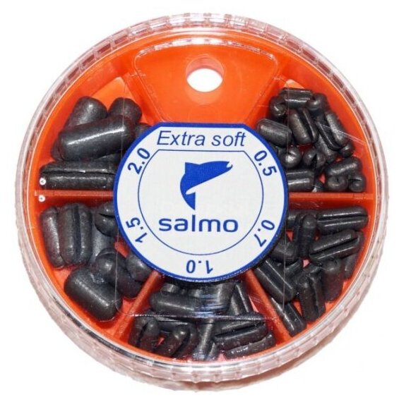 Грузила Salmo EXTRA SOFT малый 5 секций 0,5-2,0г (вес набора 60г) набор 1