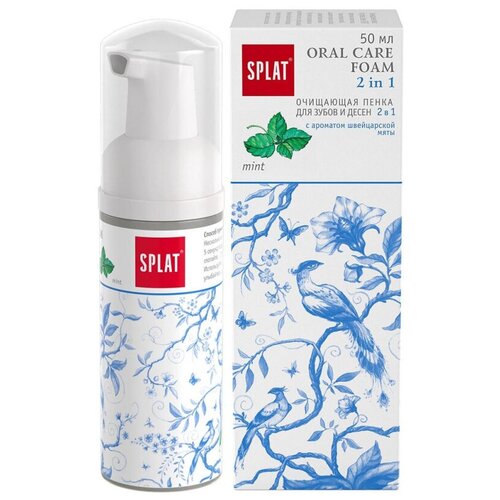 Пенка очищающая для зубов и десен Splat 2 в 1 мята , 1 шт.