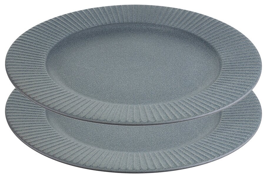Набор обеденных тарелок Liberty Jones Soft Ripples, 27 см, серые, 2 шт