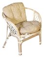 Кресло плетёное из ротанга с мягкими подушками