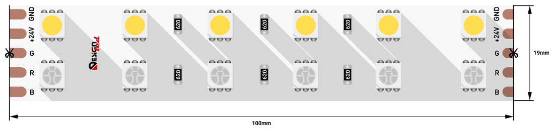 Лента светодиодная DesignLed DSG5120-24-RGB+NW-33, SMD5050, 120 LED/м, 28,8 Вт/м, 24В, IP33, RGB + нейтральный белый (5 м) - фотография № 10