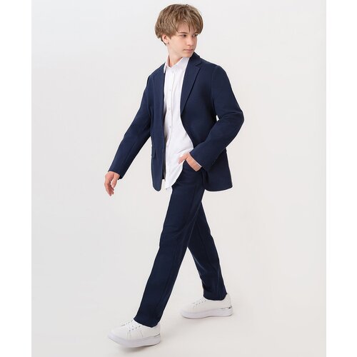 Школьные брюки  Button Blue, повседневный стиль, размер 164, синий