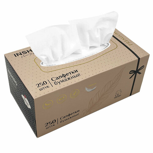 Бумажные салфетки в коробке Inshiro SilkFlower 