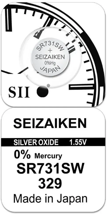 Батарейка SEIZAIKEN 329 (SR731SW) Silver Oxide 1.55V