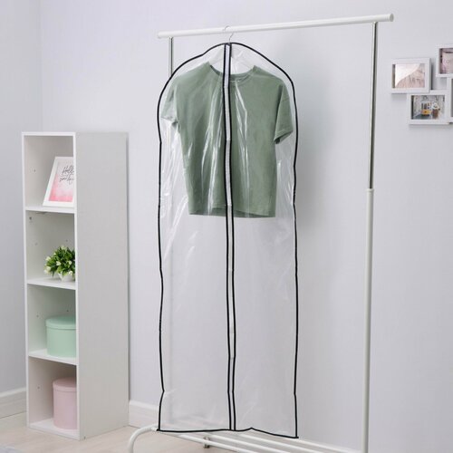 Чехол для одежды, 60×160 см, PEVA, прозрачный бесцветный, прозрачный