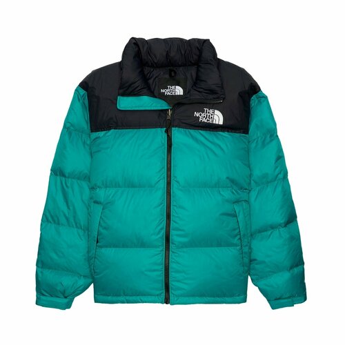 Пуховик The North Face, укороченный, размер XL, зеленый