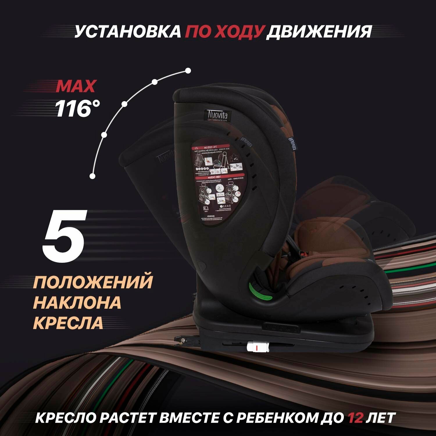 Автокресло детское с креплением ISOFIX Nuovita Maczione NiS3-1