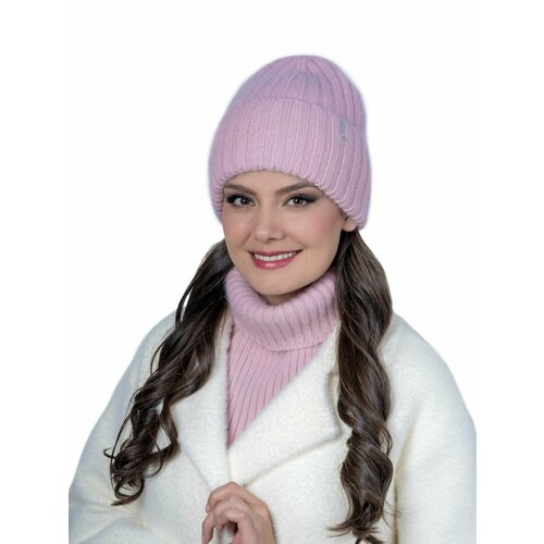 фото Шапка бини landre, размер 56-59 см, розовый