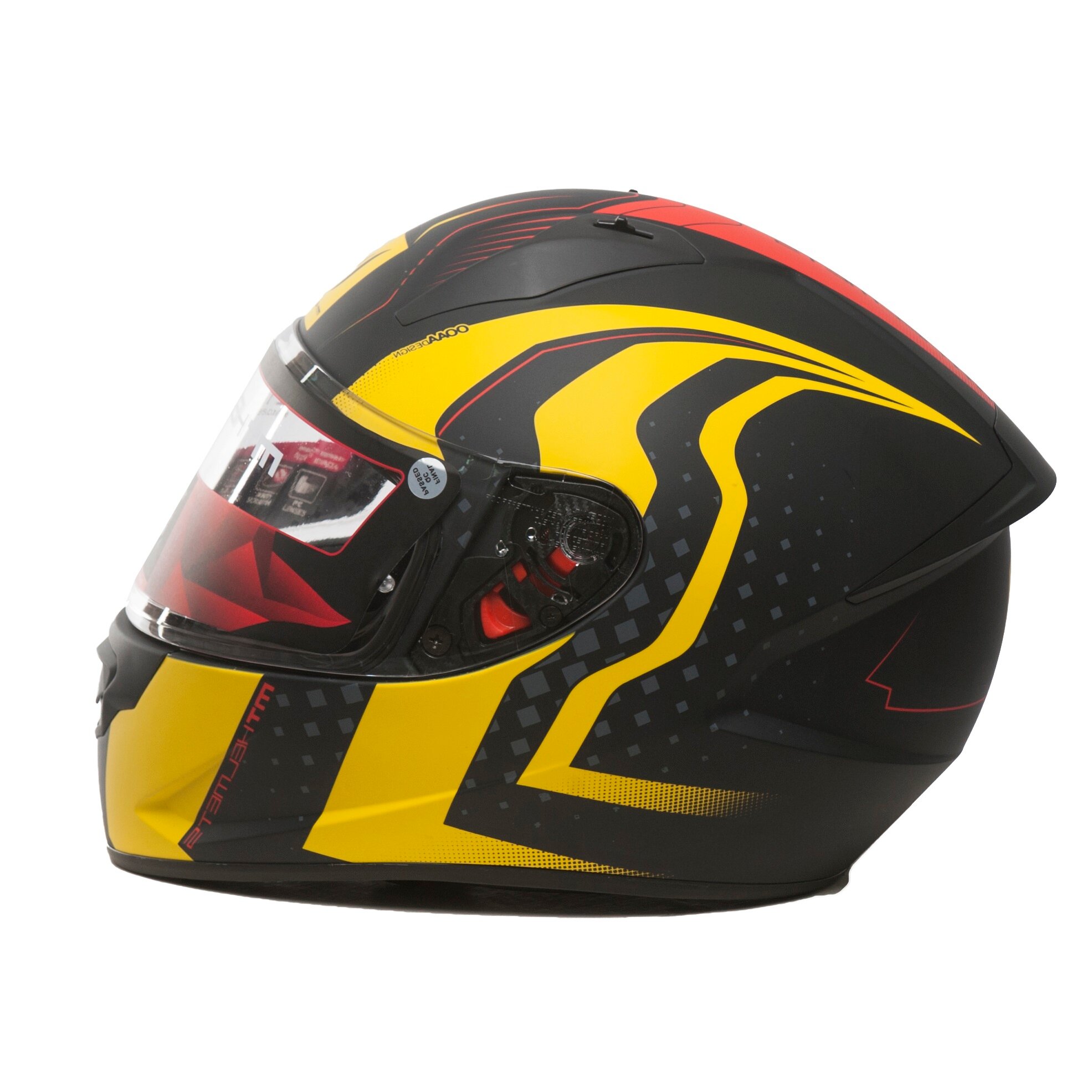 Шлем MT STINGER WARHEAD (XS, Matt Black Yellow)