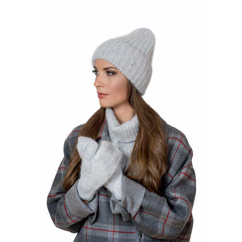 фото Шапка бини landre, размер 56-59 см, серый