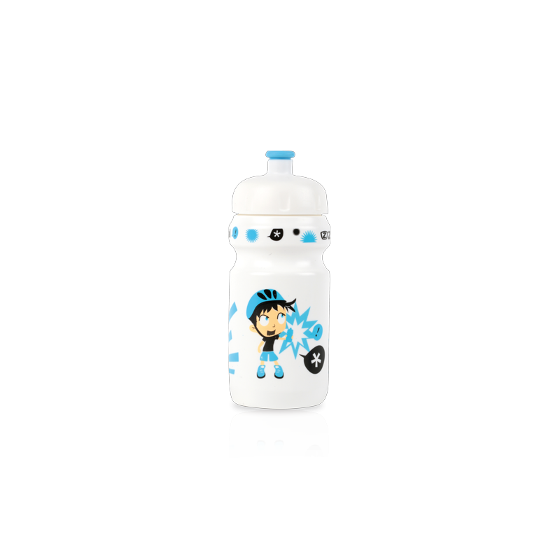 Бутылка велосипедная герметичная Littli Z с пластиковым креплением на раму 350 мл/Zefal (White Blue)