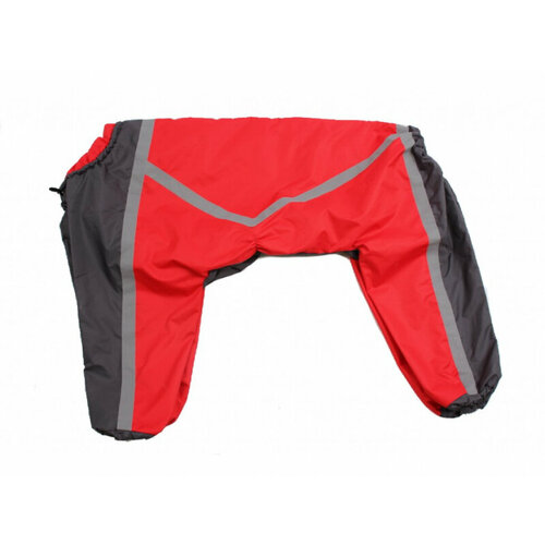 Дождевик для крупных собак Zooavtoritet, мембрана, красно-серый, унисекс, размер 6XL (спина 62-67 см, обхват груди до 94 см)