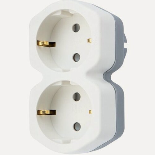 Изображение товара Двойник электрический Rexant 16 А с заземлением и защитными шторками (11-1087)