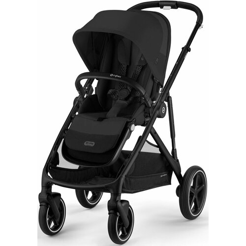 Cybex Gazelle S с корзиной и дождевиком (Moon Black на шасси Black)