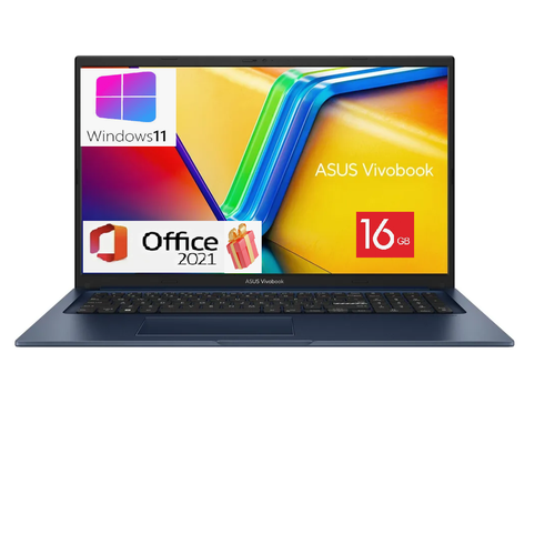 ASUS X1704ZA Ноутбук 173 Intel Core i3 1215U-6 ядер до 44 ггц RAM 16 ГБ SSD 512 ГБ Intel UHD Graphics Win 11PROMS Office 21 синий Русская раскладка 73990₽