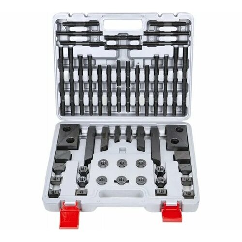 Набор ступенчатых прижимов: паз 20мм, шпилька М16, 58 предметов YT-0209 М16х20 SOVIS