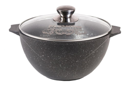 Казан Мечта Гранит 511701, серый гранит, крышка стекло