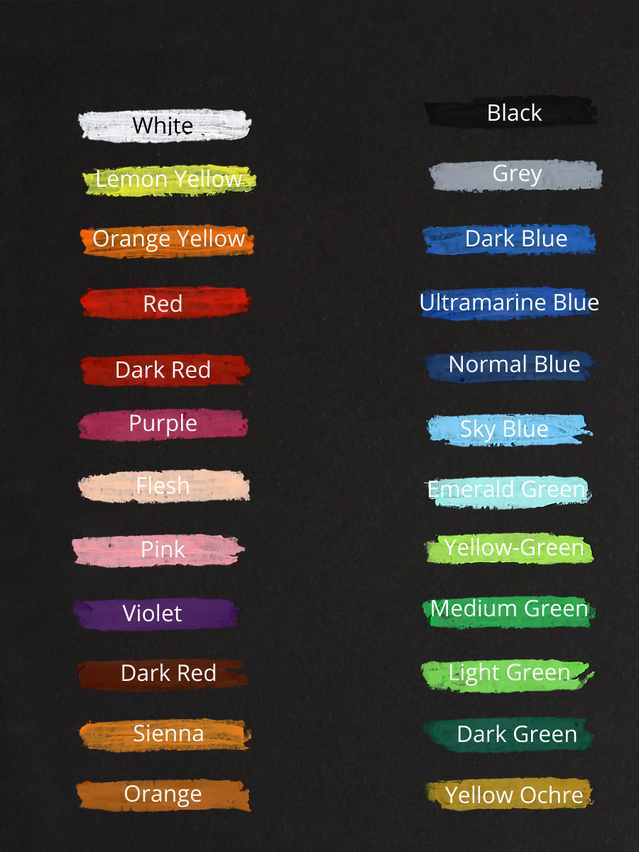 Пастель масляная для рисования художественная, 24 цвета +2 белых — фото 1