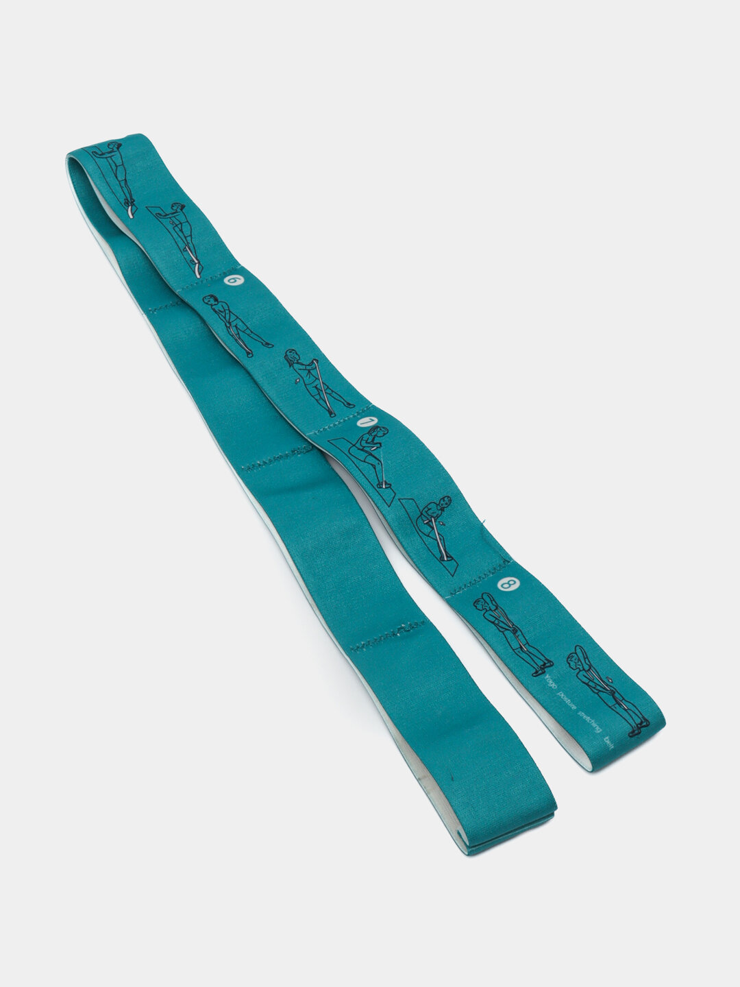 Резинка для фитнеса и йоги, эспандер-лента для растяжки, с захватами 8 делений — фото 1