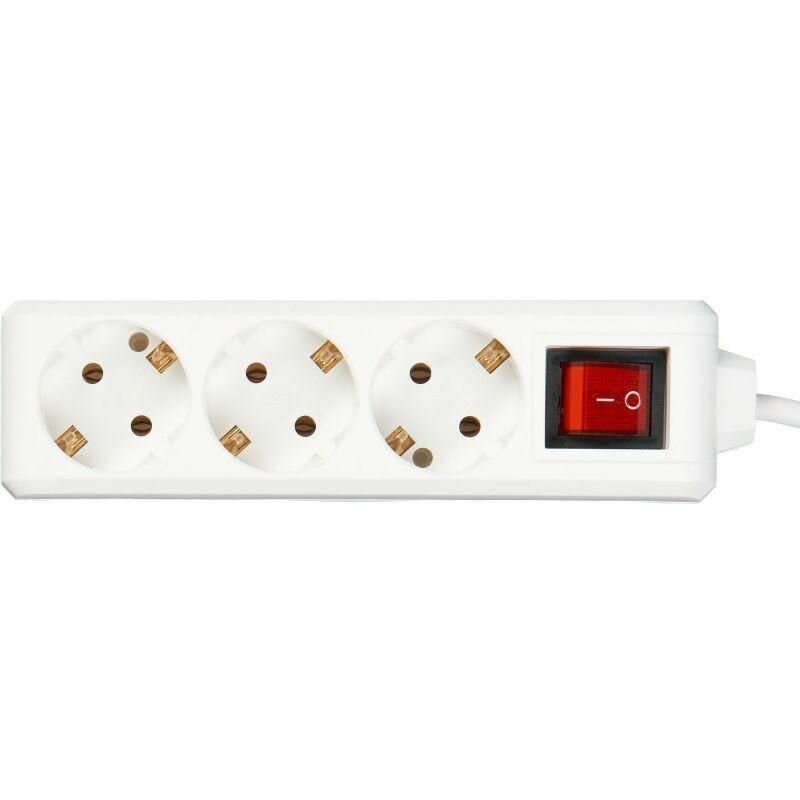 Удлинитель 3х1.5м с заземл. 16А IP20 У03К 2P+PE 250В ПВС 3х1 с выкл. IEK WYP10-16-03-01-ZK-17