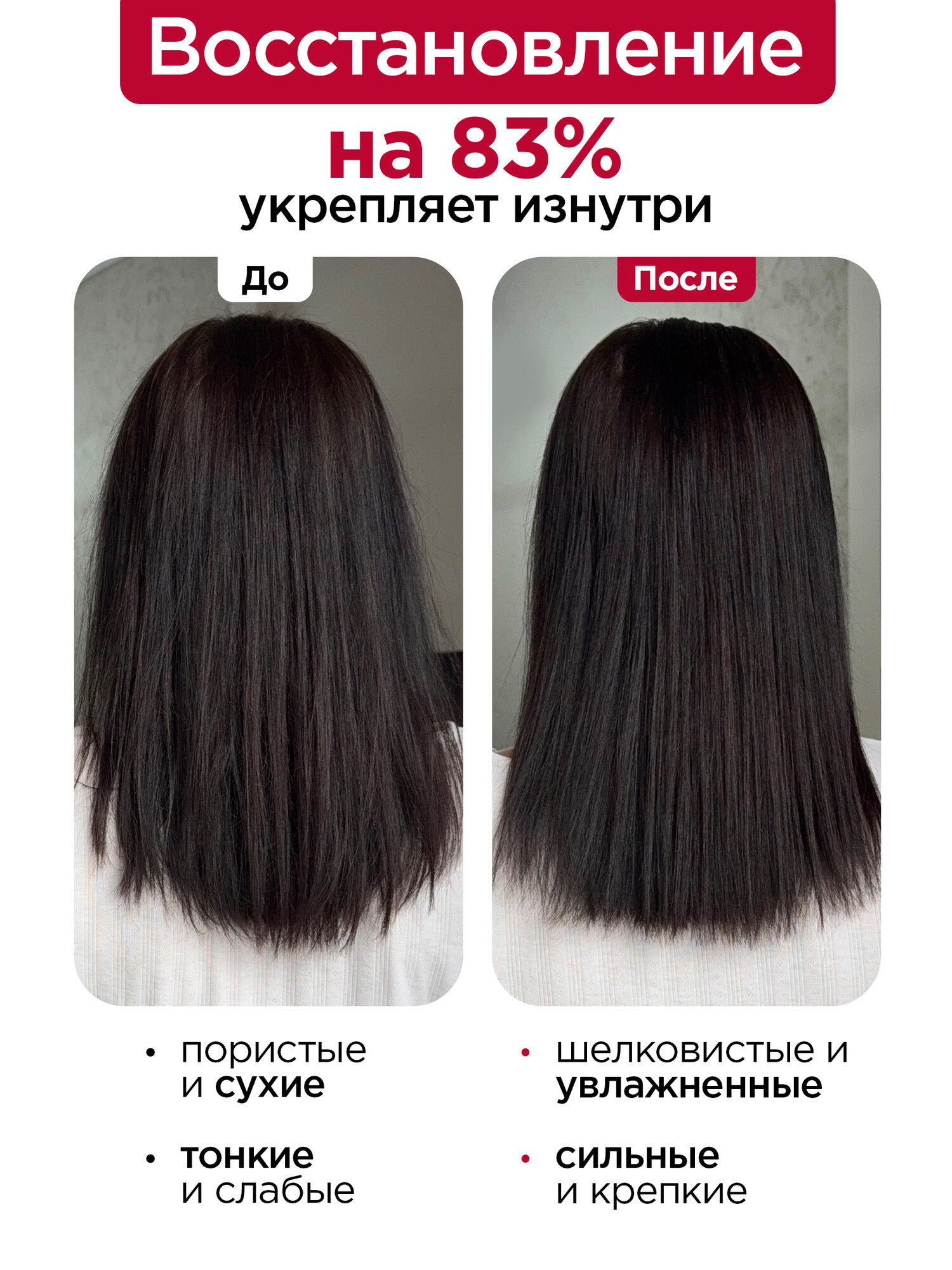 MIXIT Маска для волос восстанавливающая с кератином. Профессиональный увлажняющий и укрепляющий уход RE: START, 500 мл — фото 1