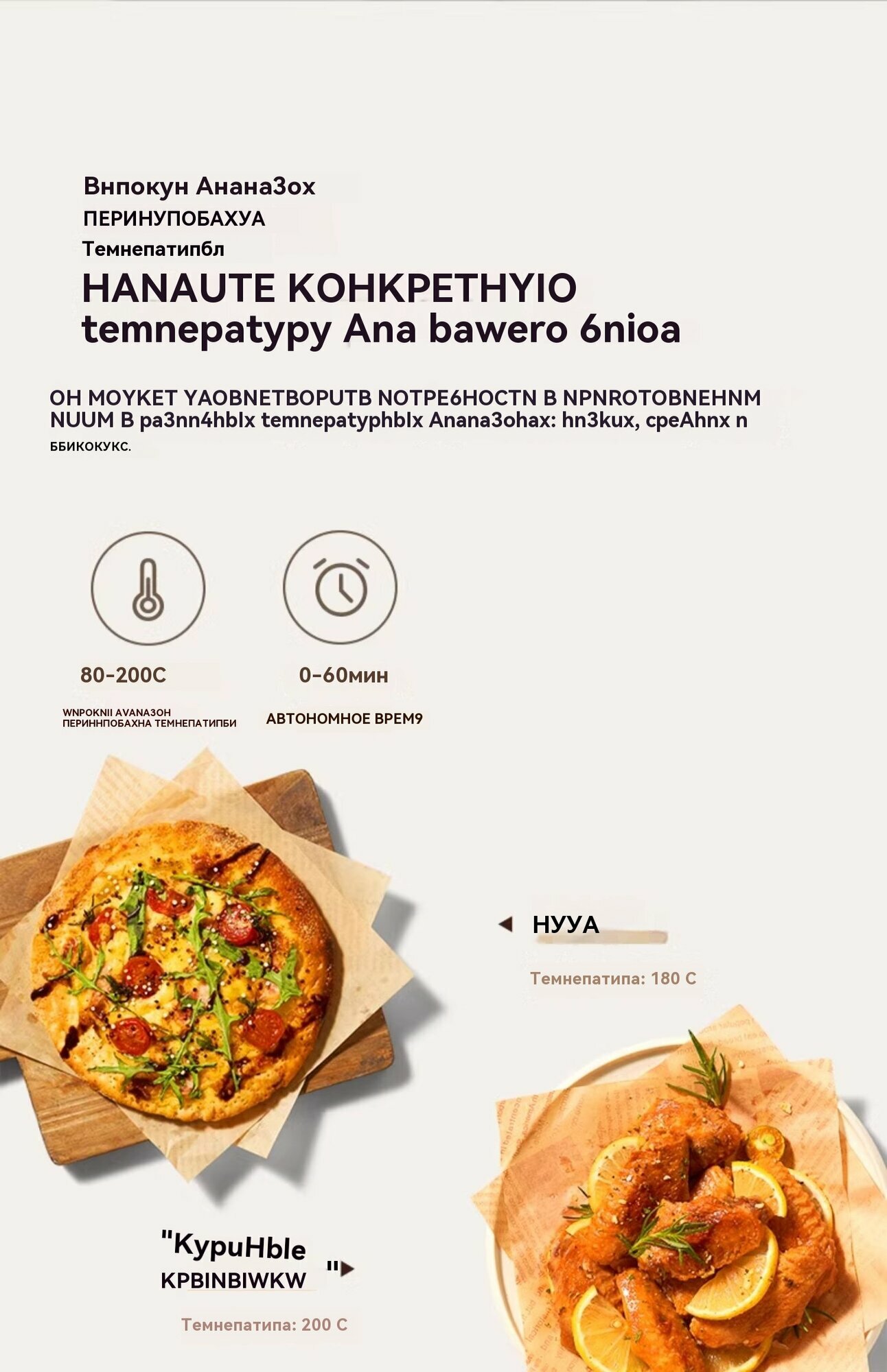 Изображение Фритюрница Xiaomi P1, Емкость: 6,5 л, домашний， мощность 2000Вт, бежевая,