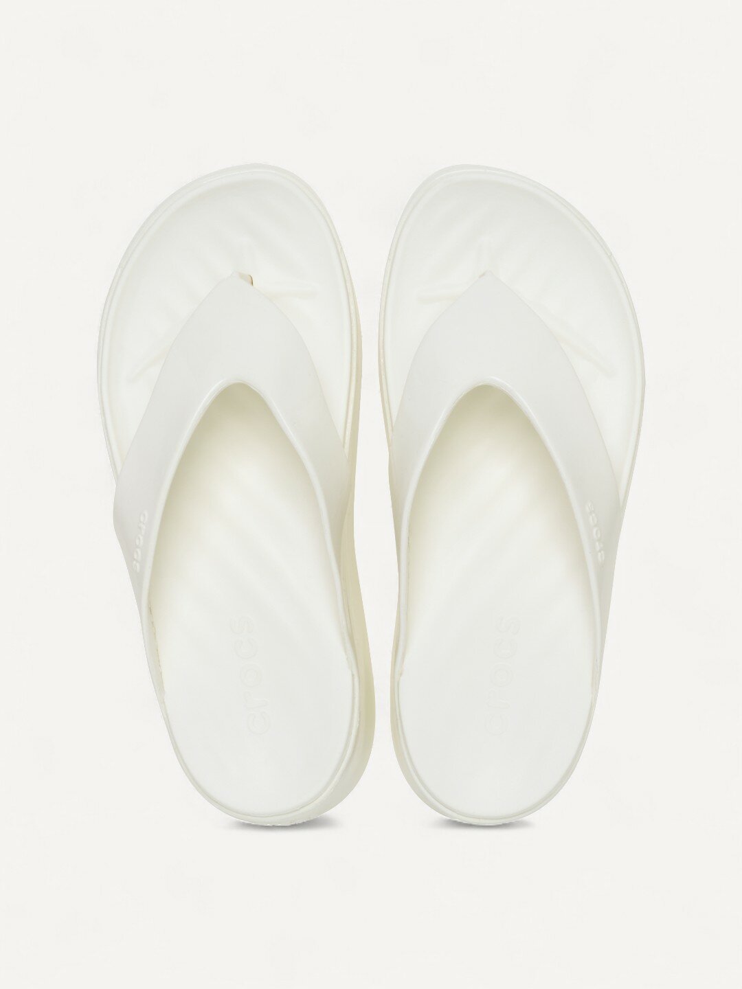 Шлёпанцы Crocs Getaway Platform Patent Flip, размер m4/w6, белый — фото 1