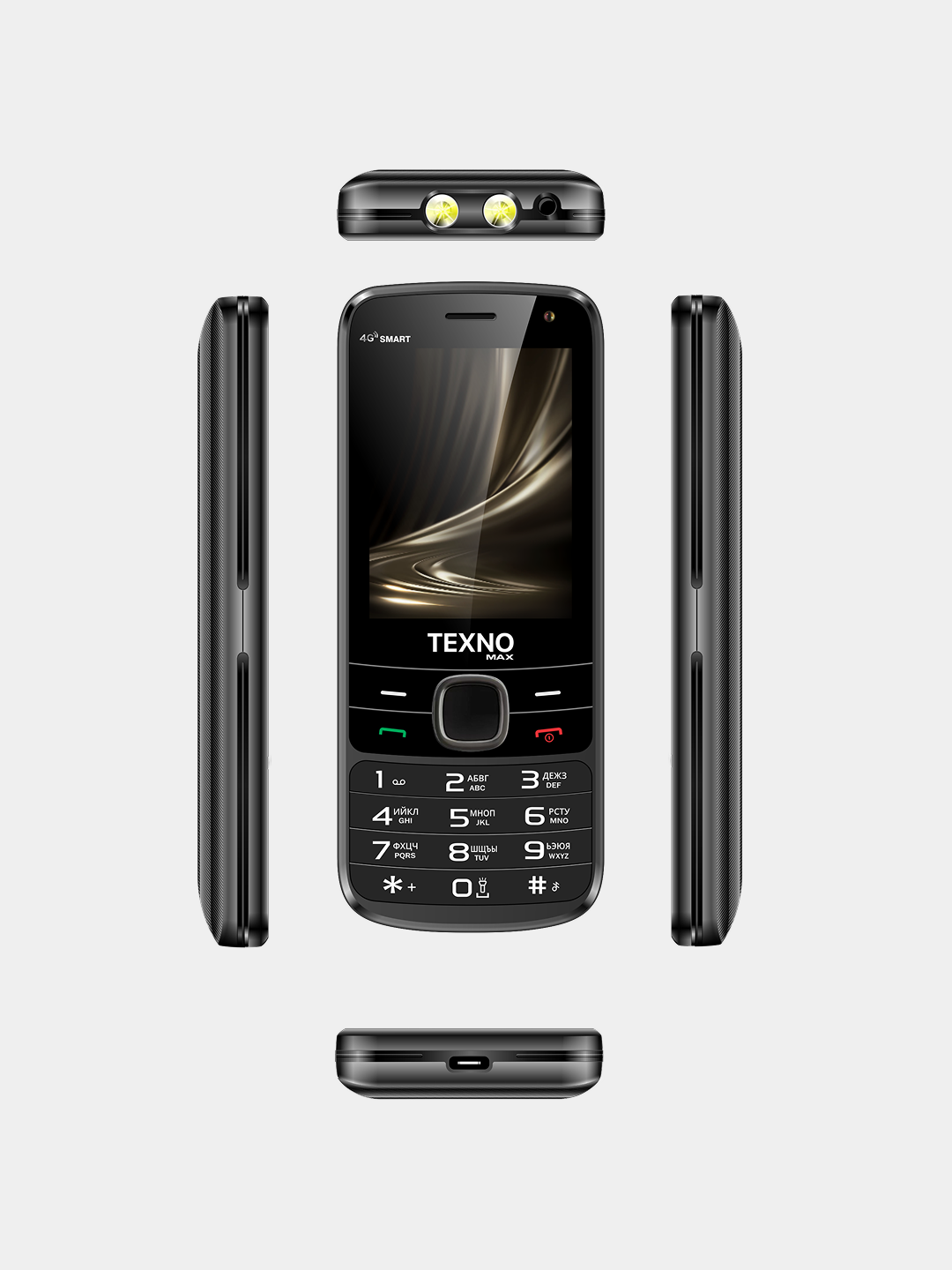 Телефон Texnomax "4G SMART", кнопочный, без камеры, Android 8.1, 2GB, 16GB, Type-C, 2 SIM