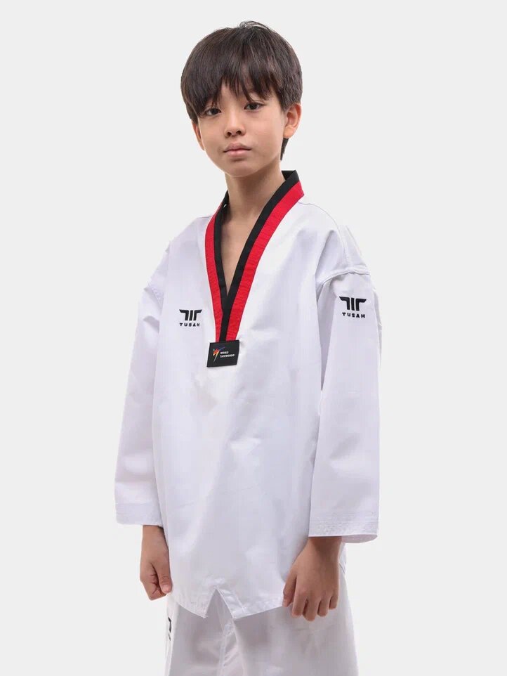 Кимоно для тхэквондо Tusah Classic uniform, сертификат WT, размер 120/140/110/180/130/170/160/150, white